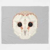 Barn Owl Fleece Blanket (Vorderseite (Horizontal))