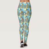BARN OWL FOLK ART, HALLOWEEN LEGGINGS (Rückseite)