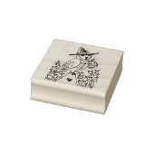 BARN OWL FOLK ART, HALLOWEEN RUBBER BRIEFMARKE GUMMISTEMPEL (Stempel)