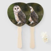 Barn Owl Hand Fan Fächer (Vorne und Hinten)