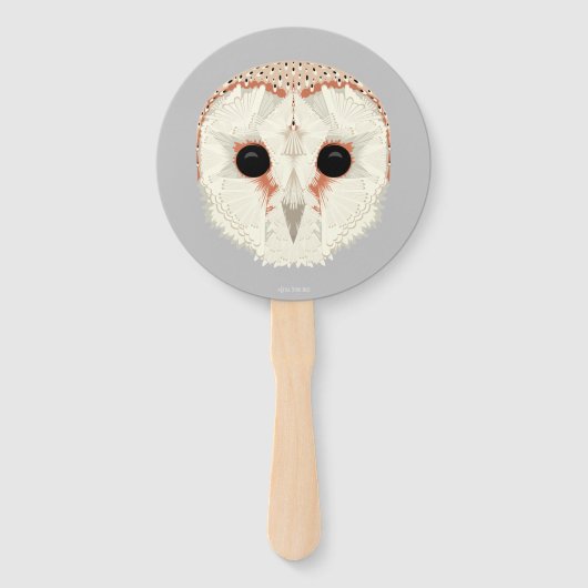 Barn Owl Hand Fan Fächer (Rückseite)