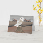 Barn Owl Karte (Gelbe Blume)