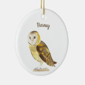 Barn Owl Keramik Ornament (Rechts)