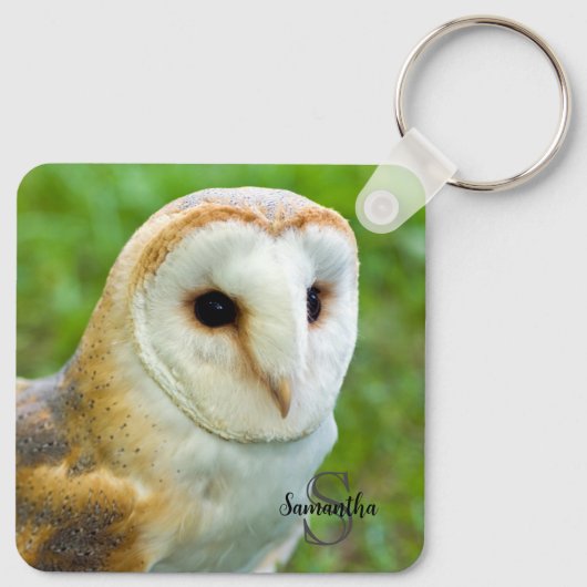 Barn Owl Keyring Schlüsselanhänger (Rückseite)