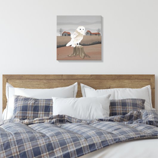 Barn Owl Leinwanddruck (Insitu (Schlafzimmer))