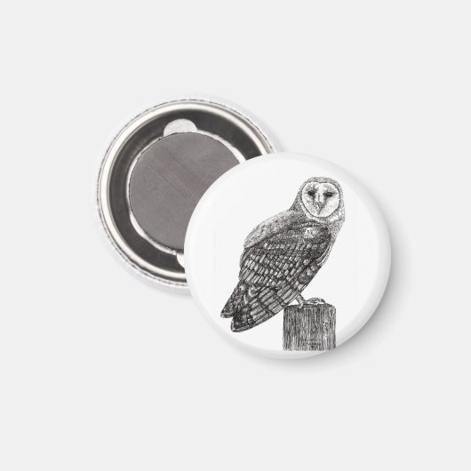 Barn Owl Magnet (Vorderseite/Rückseite)