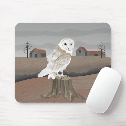 Barn Owl Mousepad (Mit Mouse)