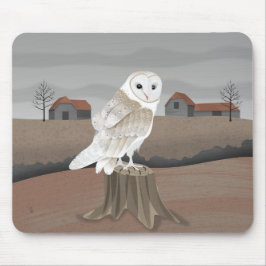 Barn Owl Mousepad