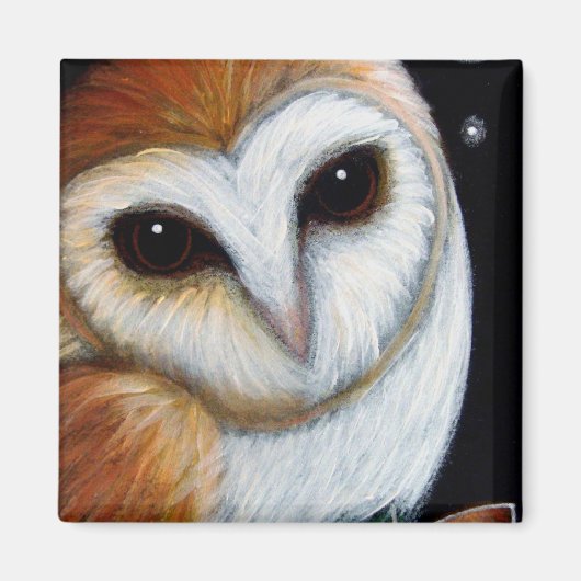 BARN OWL NAH UP Magnet (Vorne)