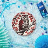 Barn Owl Nature Lovers Owls Tree Earth Day Pappteller (Party)