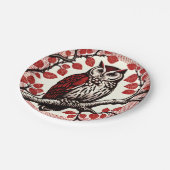 Barn Owl Nature Lovers Owls Tree Earth Day Pappteller (Schrägansicht)