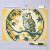 Barn Owl Nature Lovers Owls Tree Earth Day Seidenpapier (Handwerk)