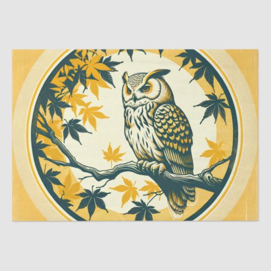 Barn Owl Nature Lovers Owls Tree Earth Day Seidenpapier (Vorderseite)
