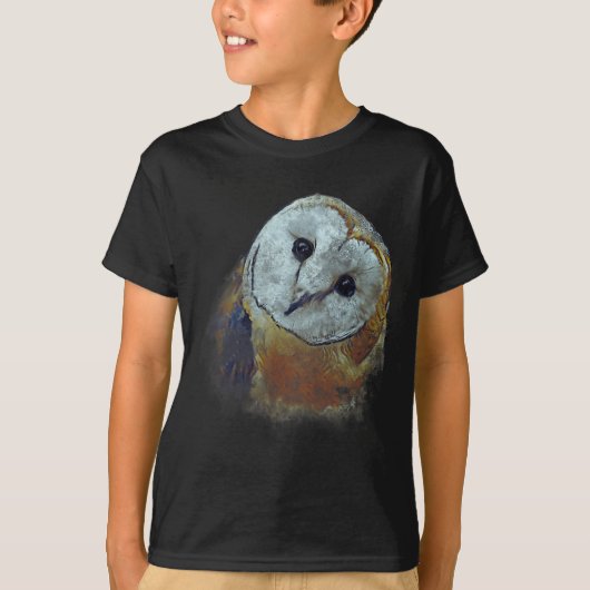 Barn Owl Painting Owl Art T-Shirt (Vorderseite)