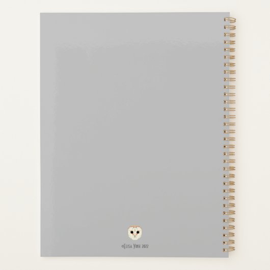 Barn Owl Planner Planer (Rückseite)