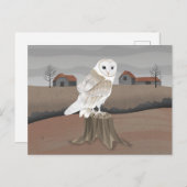 Barn Owl Postkarte (Vorne/Hinten)
