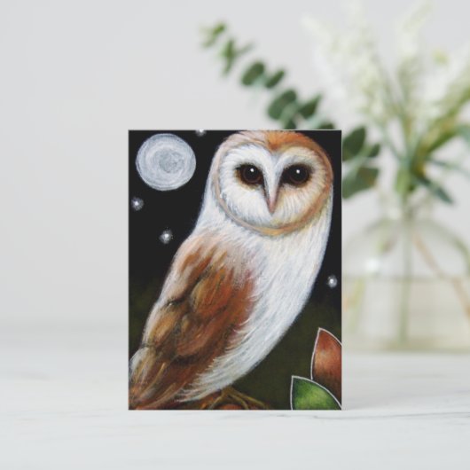 BARN OWL Postkarte (Stehend Vorderseite)