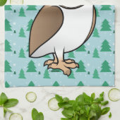 Barn Owl Santa Geschirrtuch (Gefaltet)