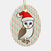 Barn Owl Santa Keramikornament (Hinten)