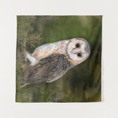 Barn Owl Tapestry Wandteppich (Vorderseite (Horizontal))