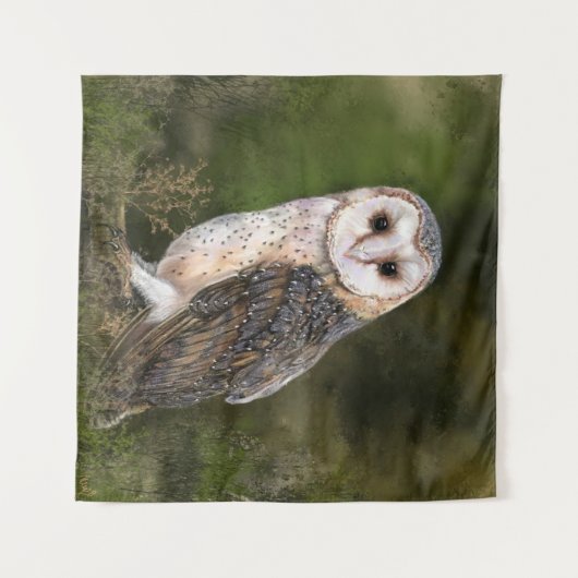 Barn Owl Tapestry Wandteppich (Vorderseite (Horizontal))