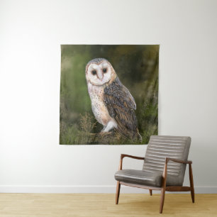 Barn Owl Tapestry Wandteppich