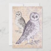 Barn Owls Geburtstagsparty Einladung (Vorderseite)