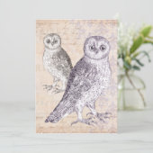 Barn Owls Geburtstagsparty Einladung (Stehend Vorderseite)