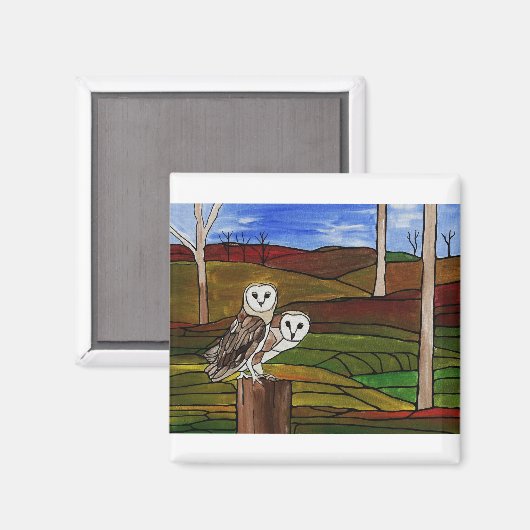 BARN OWLS MAGNET (Vorderseite/Rückseite)