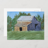 Barn Painting Watercolor  Postkarte (Vorne/Hinten)