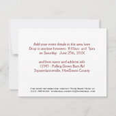 Barn Party - Country Style - Zusammentreffen Einladung (Rückseite)