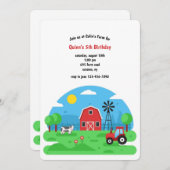 Barn Party Geburtstag Einladung (Vorne/Hinten)