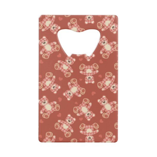 Bärn-Patchworkmuster Geldbeutel Flaschenöffner (Vorderseite)