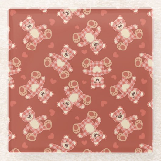 Bärn-Patchworkmuster Glasuntersetzer (Vorderseite)