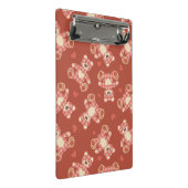 Bärn-Patchworkmuster Mini Klemmbrett (Schrägansicht)