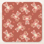 Bärn-Patchworkmuster Rechteckiger Pappuntersetzer (Vorderseite)