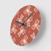 Bärn-Patchworkmuster Runde Wanduhr (Winkel)