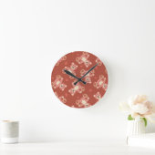 Bärn-Patchworkmuster Runde Wanduhr (Zuhause)