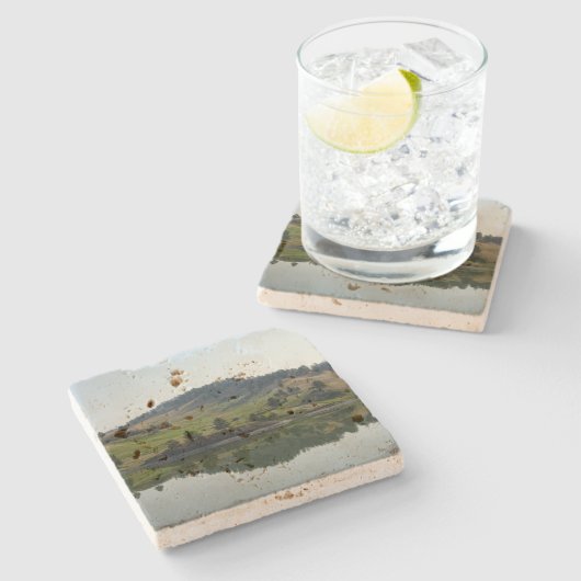 Bärn-Paw See-Untersetzer Steinuntersetzer (Seitenansicht)