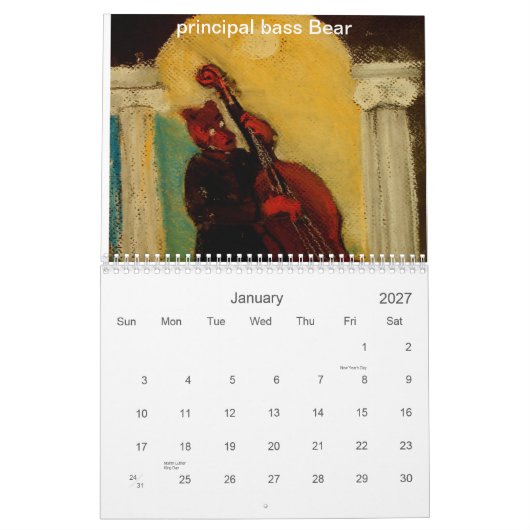 Bärn-philharmonisches Orchester Kalender (Jan 2027)