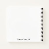 Barn Quilt Block Notebook in Pinks and Purples Notizblock (Rückseite)