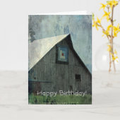 Barn Quilt Grunge, Geburtstag Karte (Gelbe Blume)
