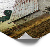 Barn Quilt Grunge Poster (Ecke)