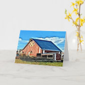 Barn Quilt Karte (Gelbe Blume)