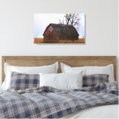 Barn Quilt Leinwanddruck (Insitu (Schlafzimmer))
