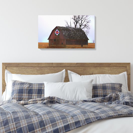 Barn Quilt Leinwanddruck (Insitu (Schlafzimmer))