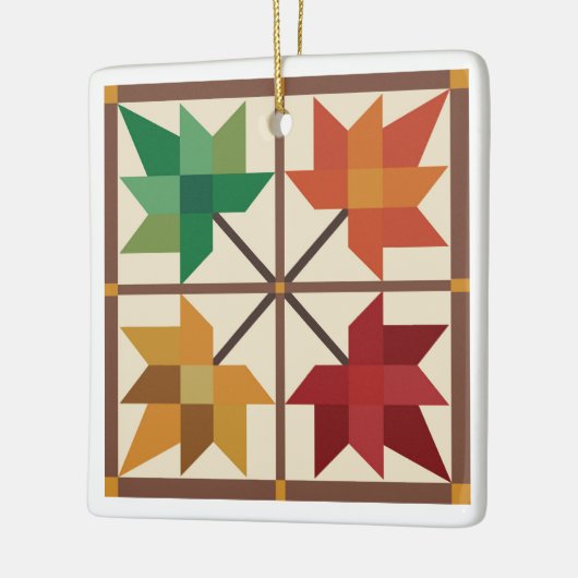 Barn Quilt Maple Leaf Ornament (Links)