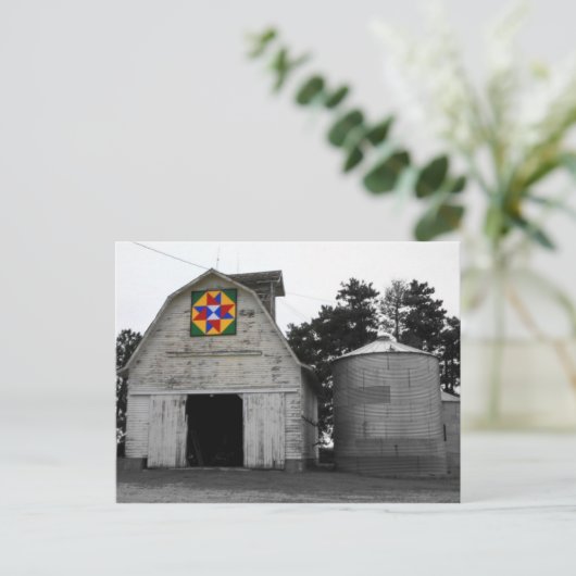 Barn Quilt Postkarte (Stehend Vorderseite)