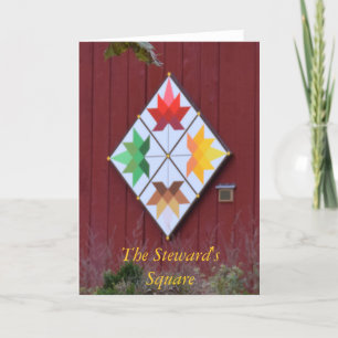 Barn Quilt "The Steward's Square"-Notenkarte Feiertagskarte