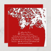 Barn Red Fall Tree Fun und einzigartige Hochzeit Einladung (Vorne/Hinten)